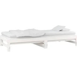 vidaXL Sofá cama extraíble sin colchón 2x(90x200) cm Blanco Sale