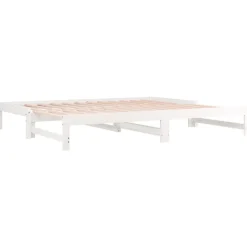 vidaXL Sofá cama extraíble sin colchón 2x(90x200) cm Blanco Sale