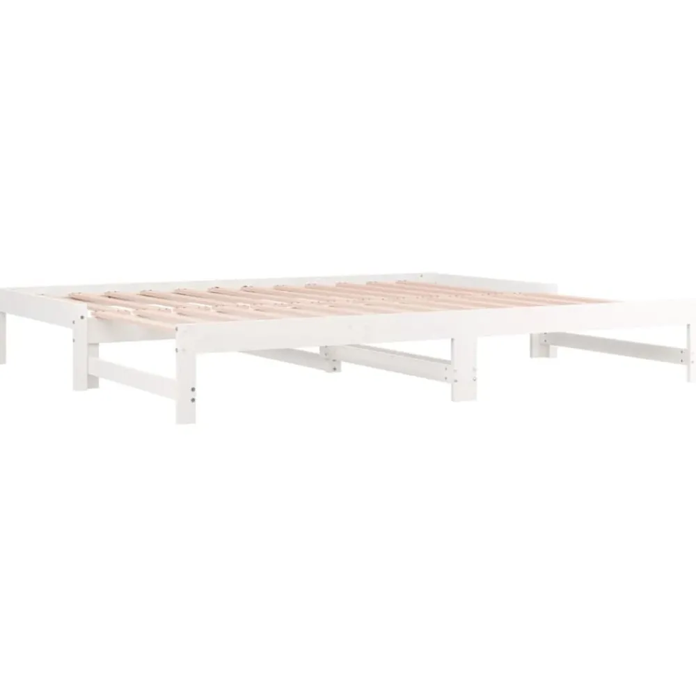 vidaXL Sofá cama extraíble sin colchón 2x(90x200) cm Blanco Sale