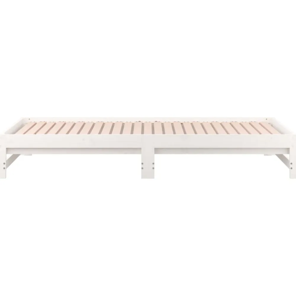 vidaXL Sofá cama extraíble sin colchón 2x(90x200) cm Blanco Sale