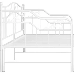 vidaXL Sofá cama extraíble sin colchón metal 90x200cm Blanco