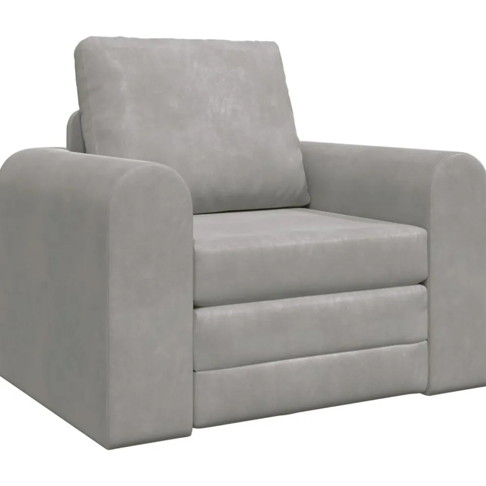 vidaXL Sofá cama 98 x 71 x 83 cm Terciopelo Gris claro Discount