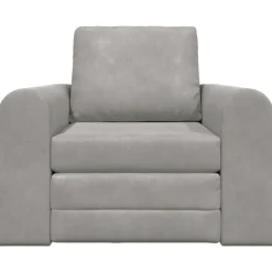 vidaXL Sofá cama 98 x 71 x 83 cm Terciopelo Gris claro Discount