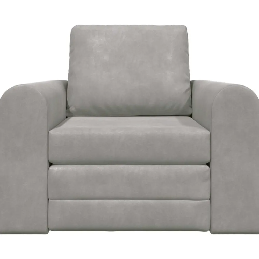 vidaXL Sofá cama 98 x 71 x 83 cm Terciopelo Gris claro Discount
