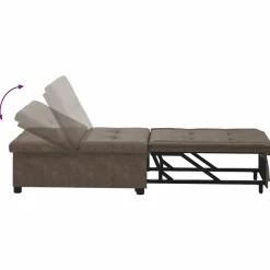 vidaXL Sofá cama 194 x 67 x 82 cm Tela Huahua Gris oscuro Outlet