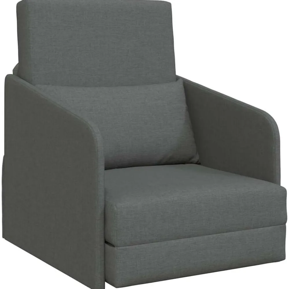 vidaXL Sofá cama 65 x 80 x 83 cm tela Gris oscuro Clearance