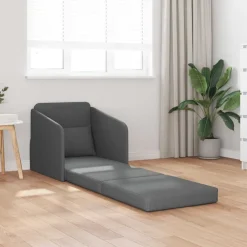 vidaXL Sofá cama 65 x 80 x 83 cm tela Gris oscuro Clearance