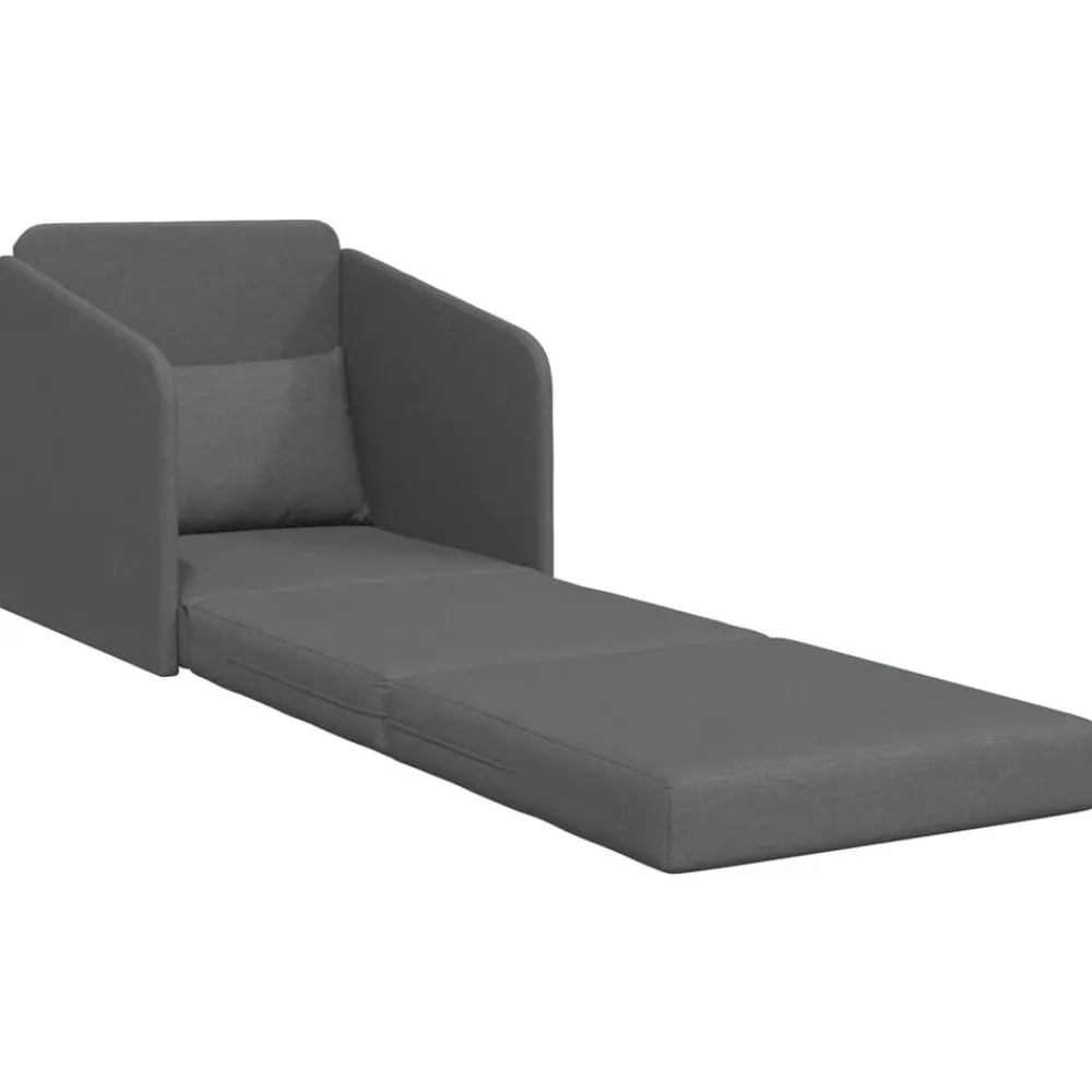 vidaXL Sofá cama 65 x 80 x 83 cm tela Gris oscuro Clearance