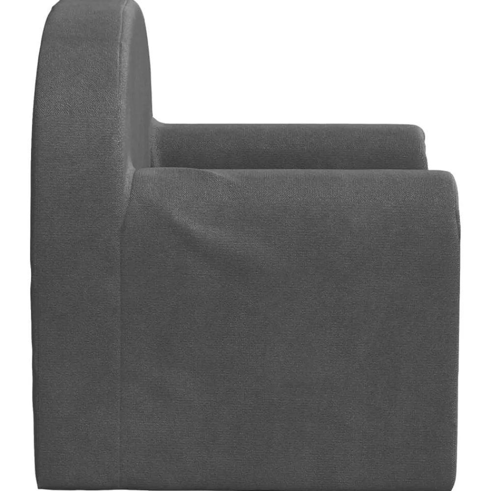 Niños vidaXL Mobiliario Para Bebés Y Niños Pequeños-Sofá cama infantil felpa suave gris