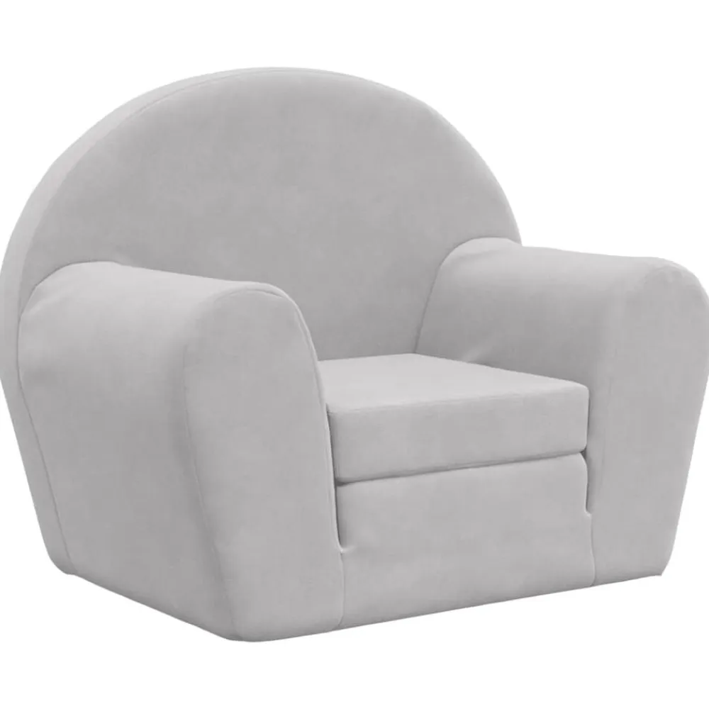 Niños vidaXL Mobiliario Para Bebés Y Niños Pequeños-Sofá cama infantil felpa suave