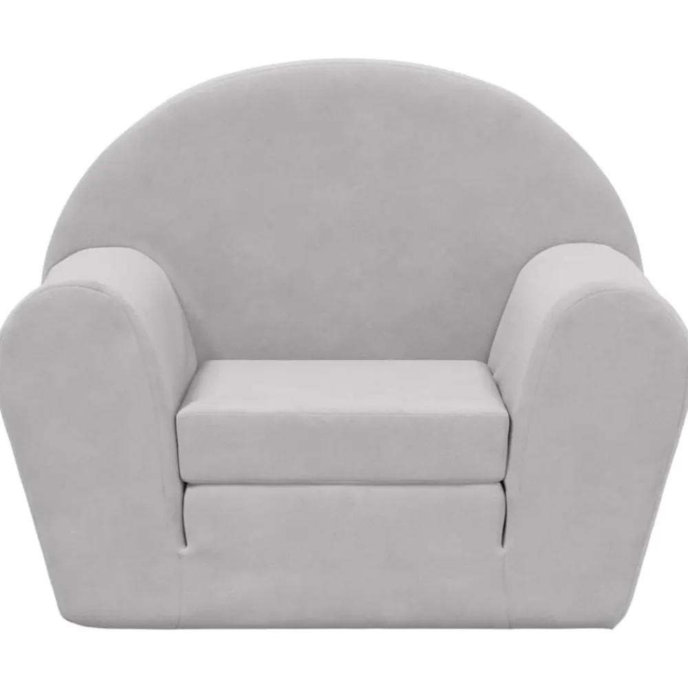 Niños vidaXL Mobiliario Para Bebés Y Niños Pequeños-Sofá cama infantil felpa suave
