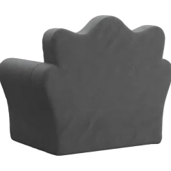 vidaXL Sofá cama infantil felpa suave gris Antracita New