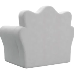vidaXL Sofá cama infantil felpa suave Gris claro