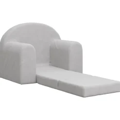 vidaXL Sofá cama infantil felpa suave Gris claro Online