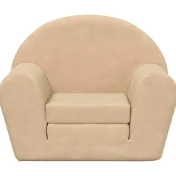Niños vidaXL Mobiliario Para Bebés Y Niños Pequeños-Sofá cama infantil de felpa suave color