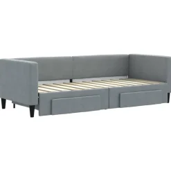vidaXL Camas Y Accesorios-Sofá cama nido con cajones tela 80x200 cm