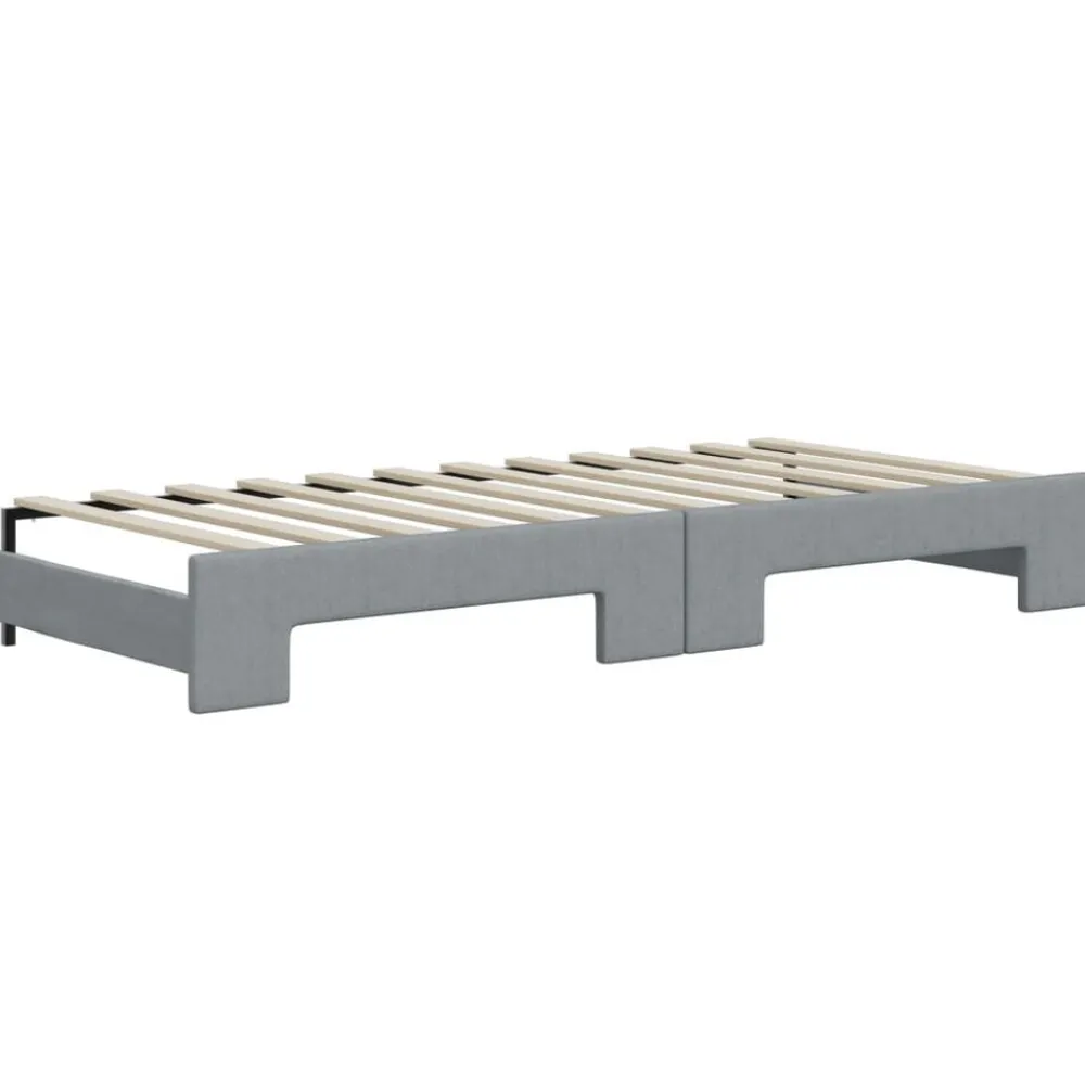 vidaXL Camas Y Accesorios-Sofá cama nido con cajones tela 80x200 cm
