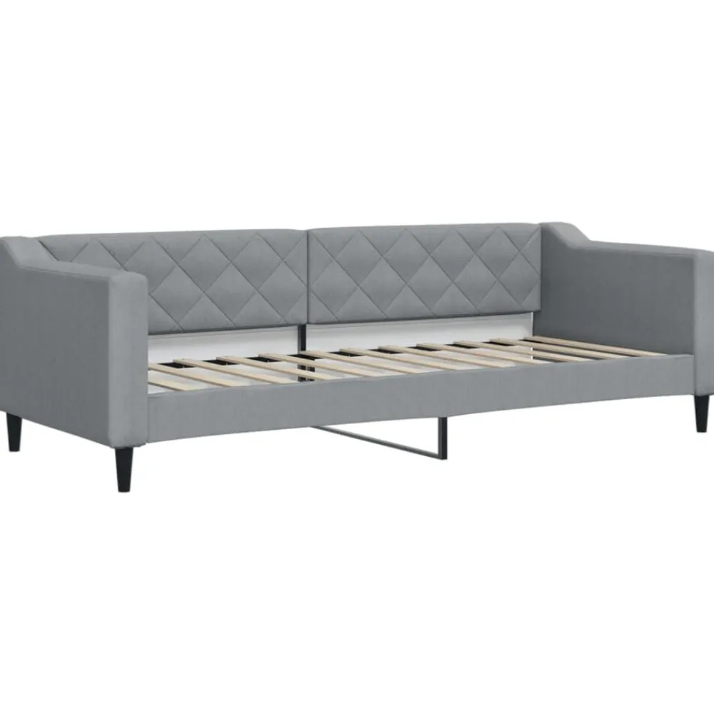 vidaXL Sofá cama nido con cajones tela 80x200 cm Gris claro New