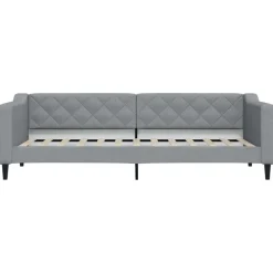 vidaXL Sofá cama nido con cajones tela 80x200 cm Gris claro New