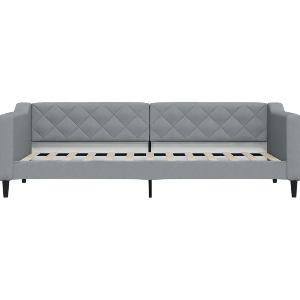 vidaXL Sofá cama nido con cajones tela 80x200 cm Gris claro New