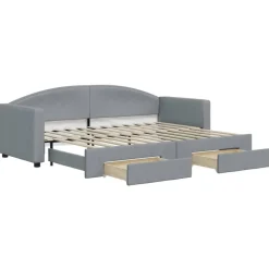 vidaXL Camas Y Accesorios-Sofá cama nido con cajones tela 80x200 cm