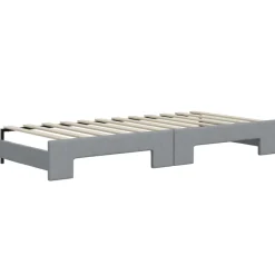 vidaXL Camas Y Accesorios-Sofá cama nido con cajones tela 80x200 cm