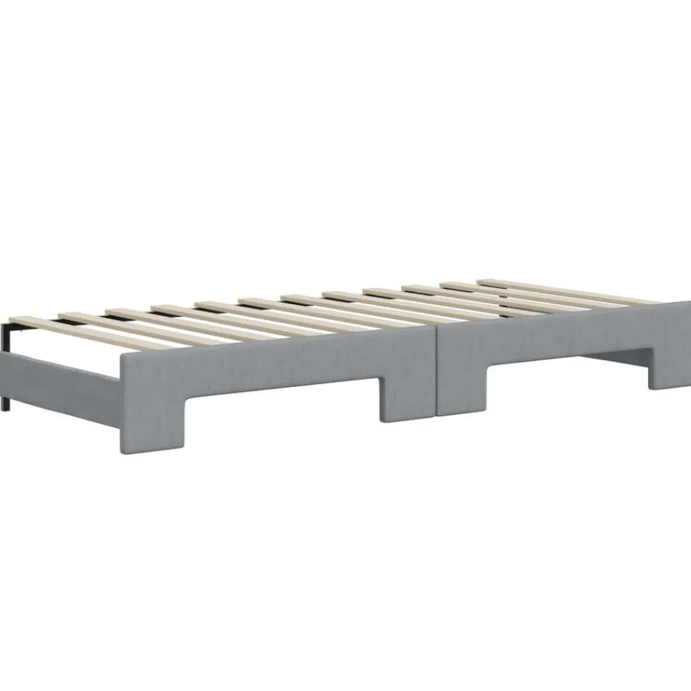 vidaXL Camas Y Accesorios-Sofá cama nido con cajones tela 80x200 cm