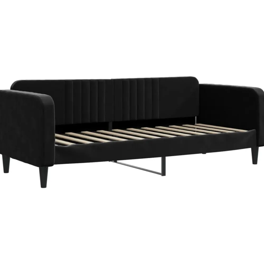 vidaXL Sofá cama nido con cajones terciopelo 80x200 cm Negro Best