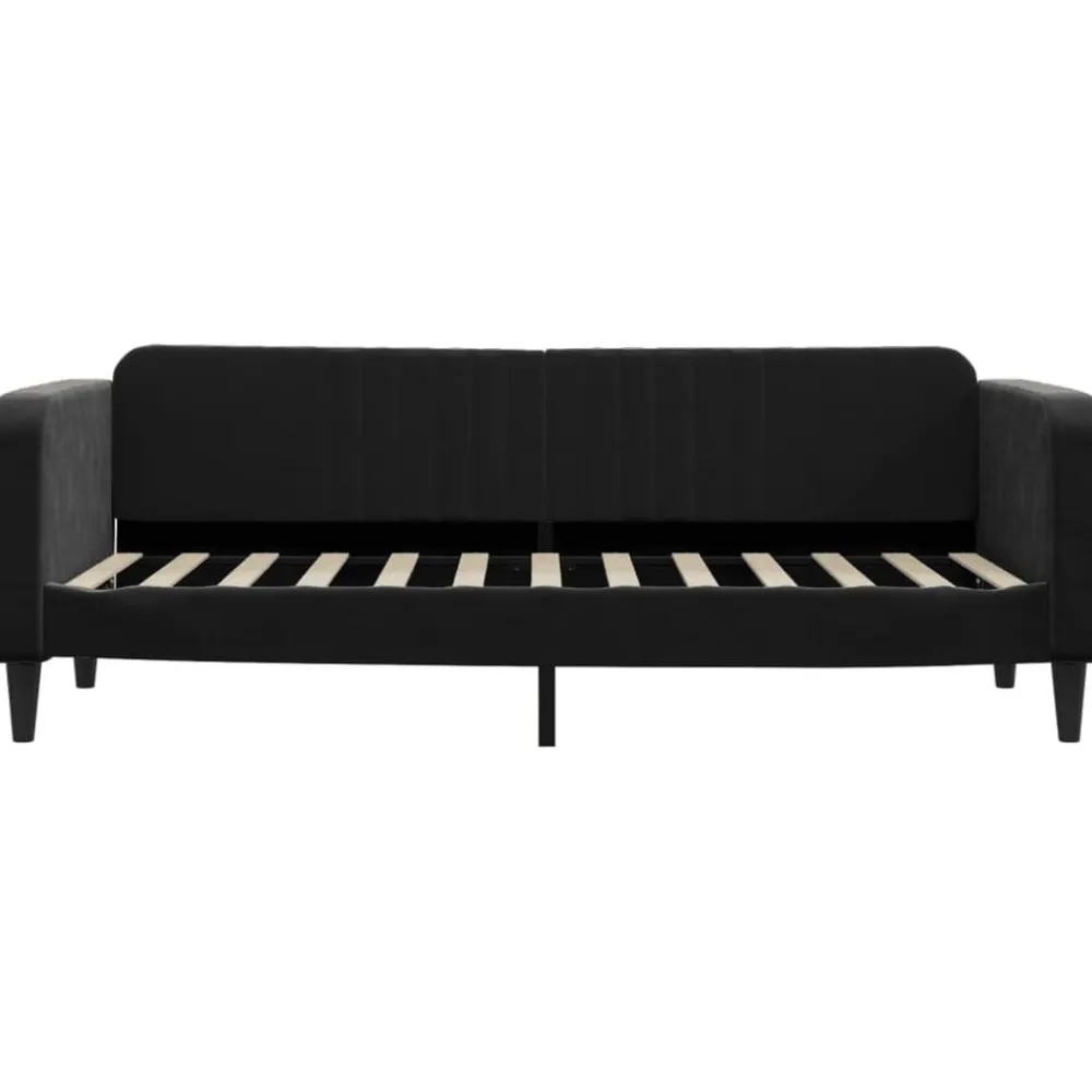 vidaXL Sofá cama nido con cajones terciopelo 80x200 cm Negro Best