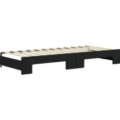 vidaXL Sofá cama nido con cajones terciopelo 80x200 cm Negro Best