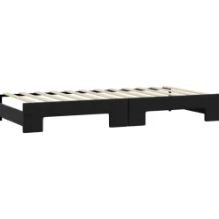 vidaXL Sofá cama nido con cajones tela 80x200 cm Negro Sale