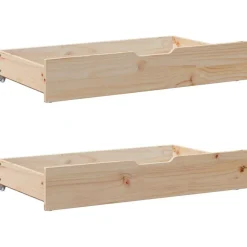 vidaXL Sofá cama nido con cajones sin colchón 90x200 cm Natural Clearance