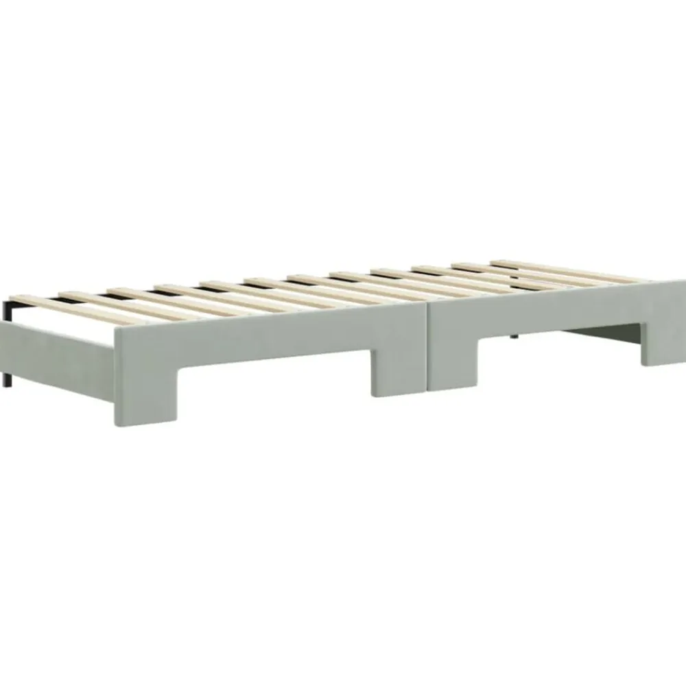 vidaXL Camas Y Accesorios-Sofá cama nido con cajones terciopelo 80x200 cm