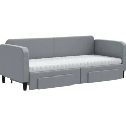 vidaXL Camas Y Accesorios-Sofá cama nido con cajones tela 80x200 cm