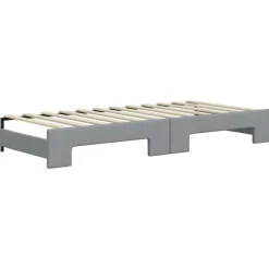vidaXL Camas Y Accesorios-Sofá cama nido con cajones tela 80x200 cm