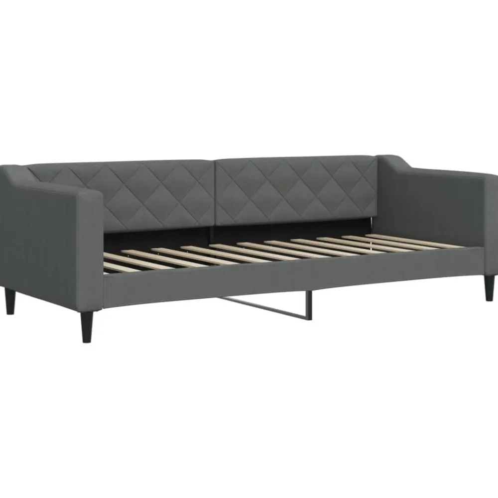 vidaXL Sofá cama nido con colchón tela 80x200 cm Gris oscuro Discount