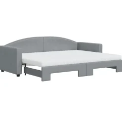 vidaXL Camas Y Accesorios-Sofá cama nido con colchón tela 80x200 cm
