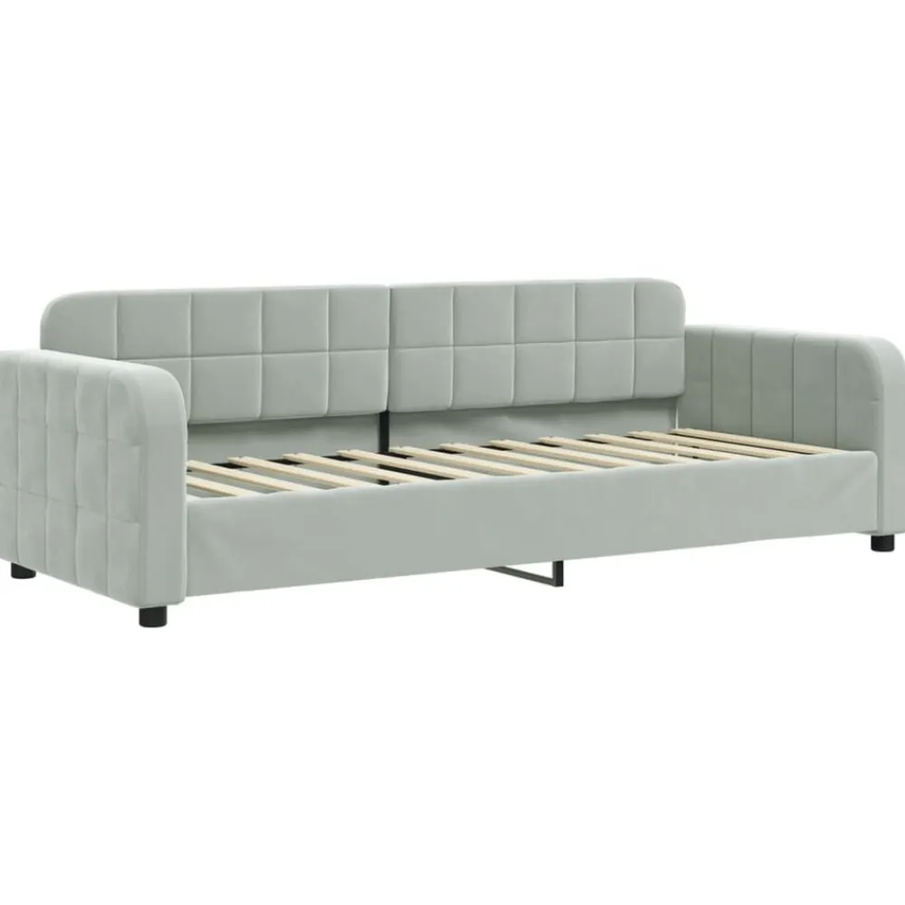 vidaXL Camas Y Accesorios-Sofá cama nido con cajones terciopelo 80x200 cm