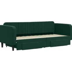 vidaXL Camas Y Accesorios-Sofá cama nido con cajones terciopelo 80x200 cm