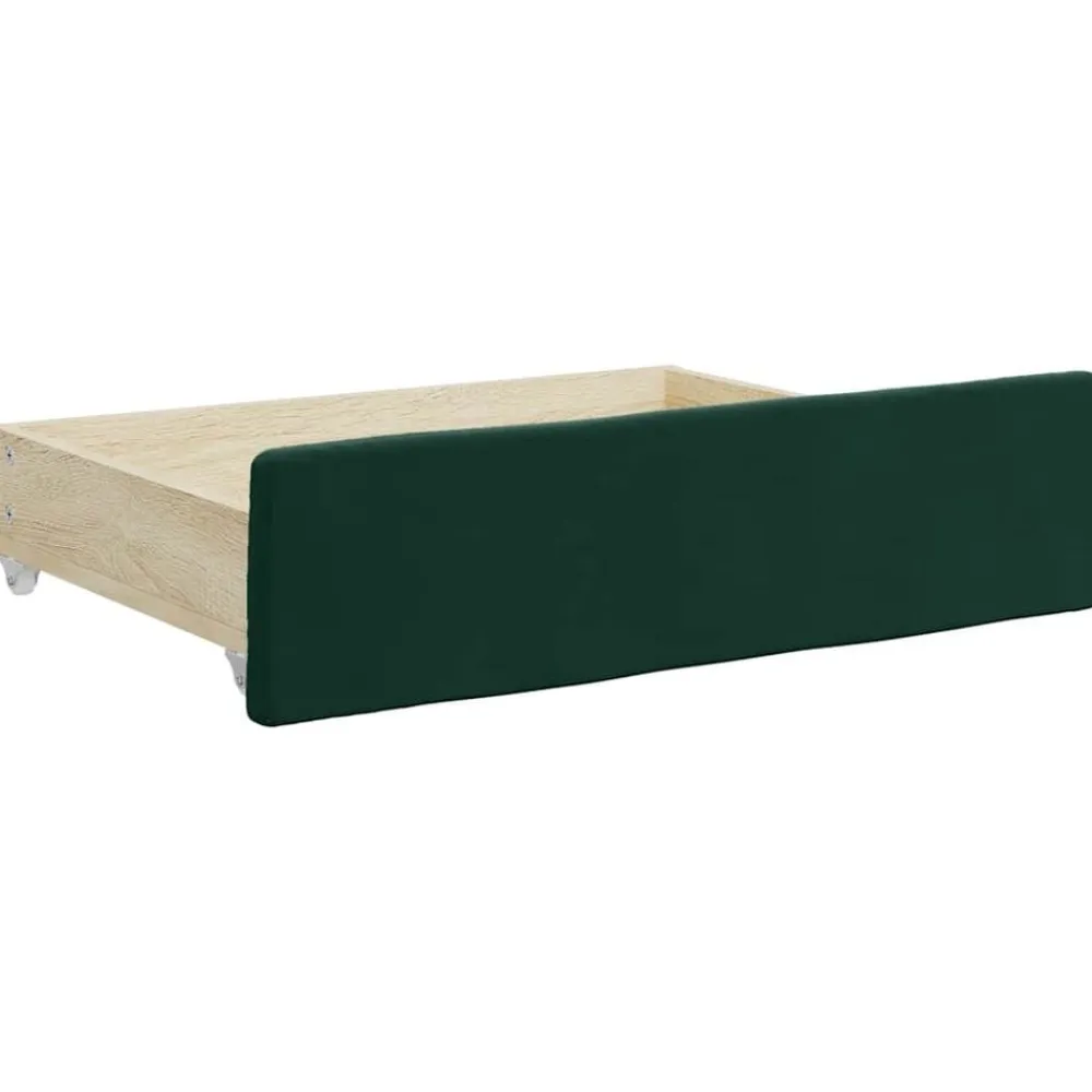 vidaXL Camas Y Accesorios-Sofá cama nido con cajones terciopelo 80x200 cm