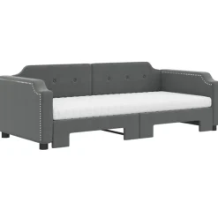 vidaXL Sofá cama nido con colchón tela 80x200 cm Gris oscuro Hot