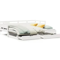 vidaXL Camas Y Accesorios-Sofá cama nido con cajones sin colchón 90x200 cm