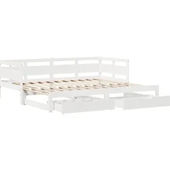 vidaXL Camas Y Accesorios-Sofá cama nido con cajones sin colchón 90x200 cm