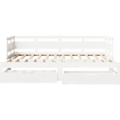 vidaXL Camas Y Accesorios-Sofá cama nido con cajones sin colchón 90x200 cm