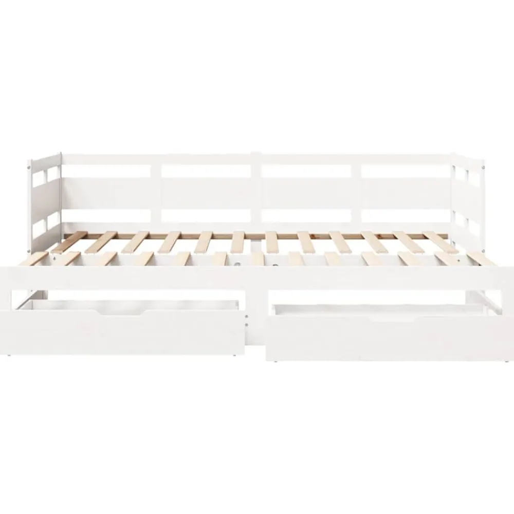 vidaXL Camas Y Accesorios-Sofá cama nido con cajones sin colchón 90x200 cm