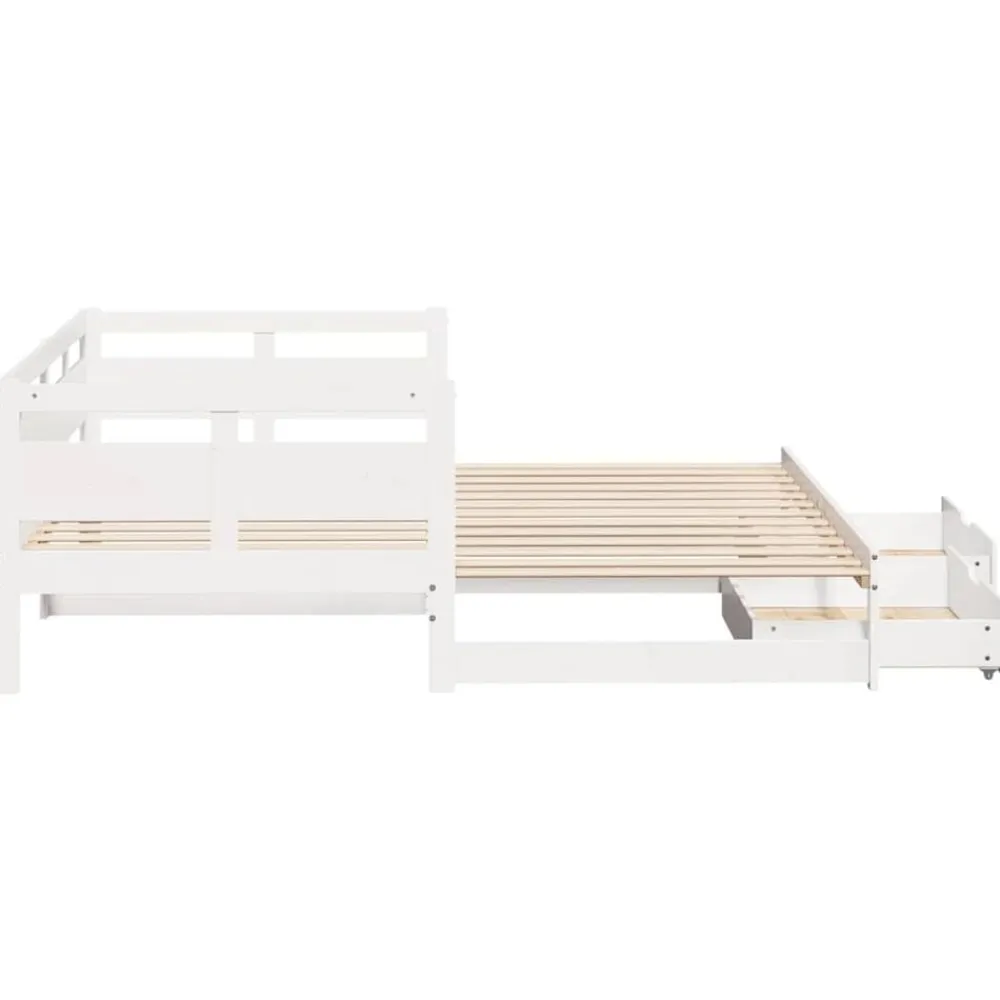 vidaXL Camas Y Accesorios-Sofá cama nido con cajones sin colchón 90x200 cm