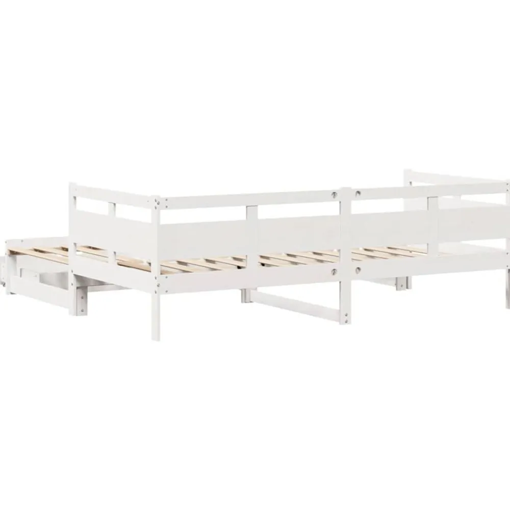 vidaXL Camas Y Accesorios-Sofá cama nido con cajones sin colchón 90x200 cm
