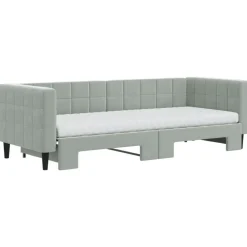 vidaXL Camas Y Accesorios-Sofá cama nido con colchón terciopelo 80x200 cm