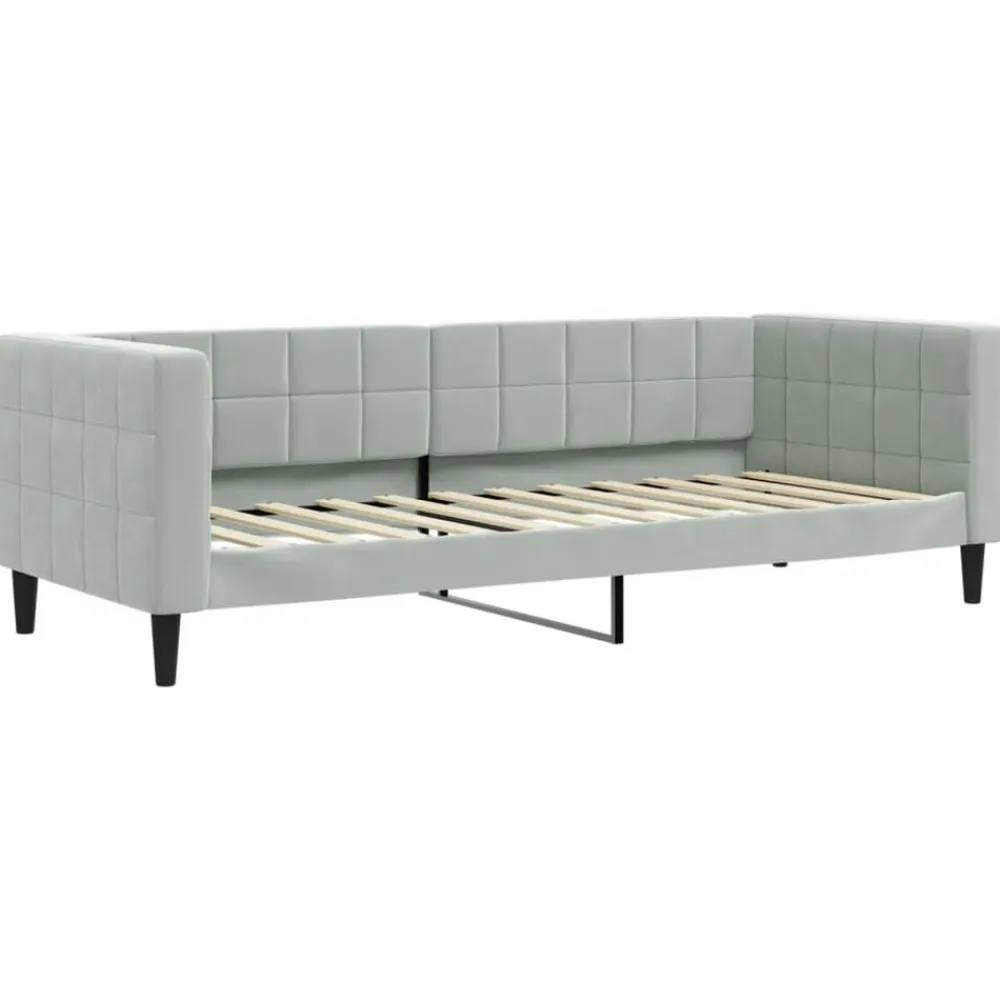 vidaXL Camas Y Accesorios-Sofá cama nido con colchón terciopelo 80x200 cm