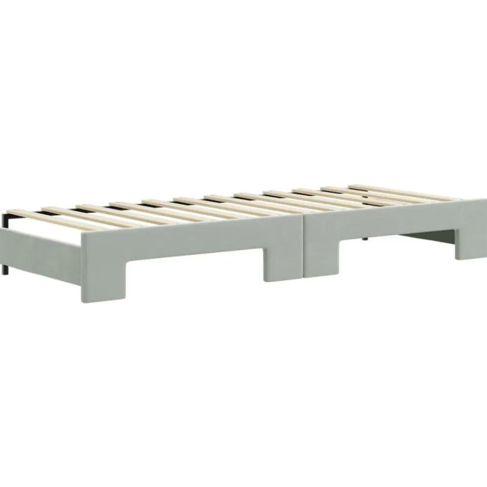 vidaXL Camas Y Accesorios-Sofá cama nido con colchón terciopelo 80x200 cm